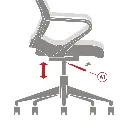 Silla de oficina negra Staff Vibe pata aluminio