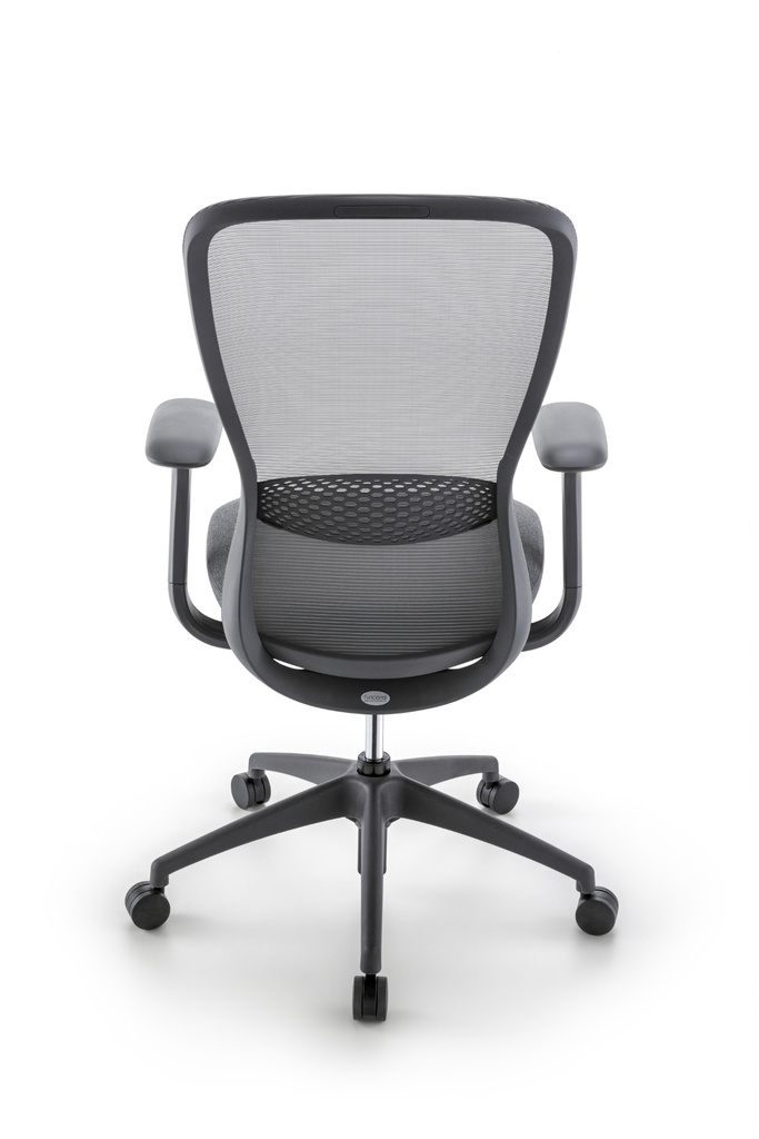 Silla Director Modelo Moon, Brazos 4D, soporte lumbar ajustable, syncrom activado por peso, columna ajustable, patas de nylon grafito