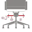 Silla Boss Presidente Patas de Nylon, Asiento y Respaldo en Simil Cuero, Brazos Fijos. 