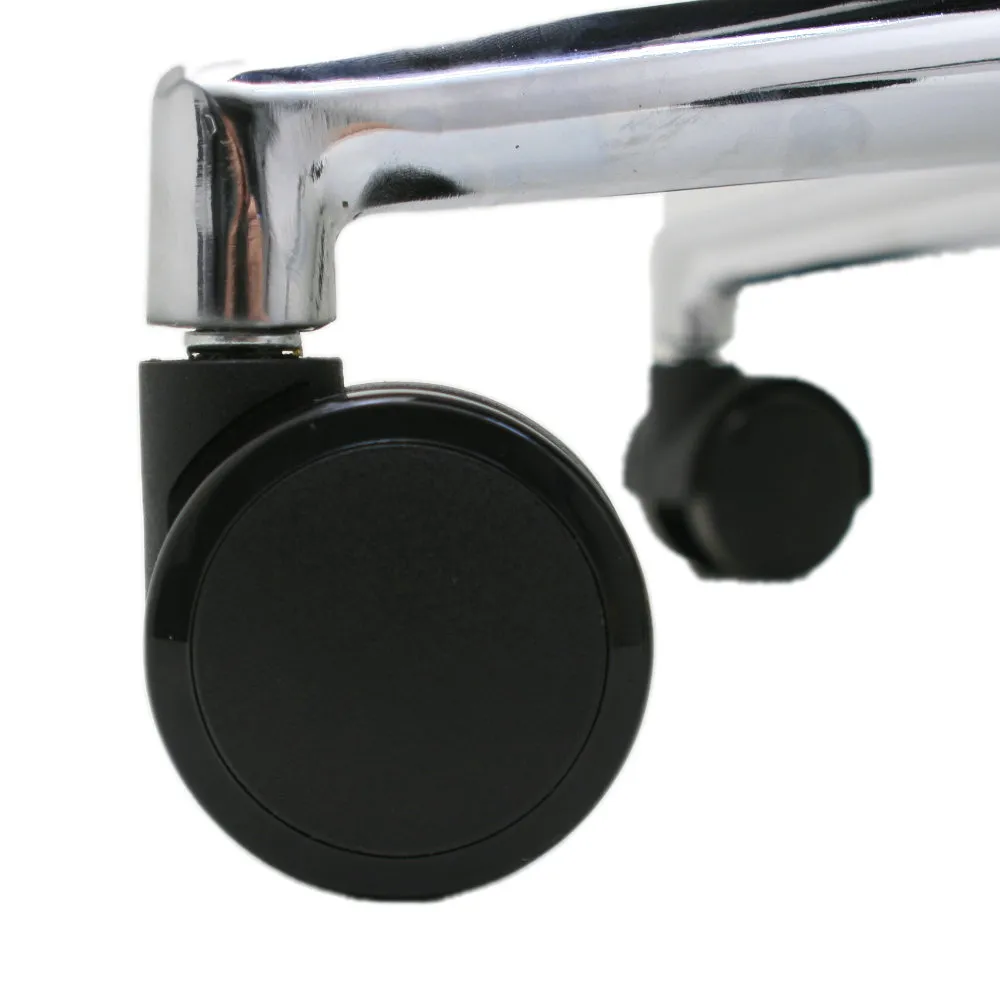 Silla Boss Presidente Patas de Aluminio, Asiento y Respaldo en Simil Cuero, Brazos Fijos. 