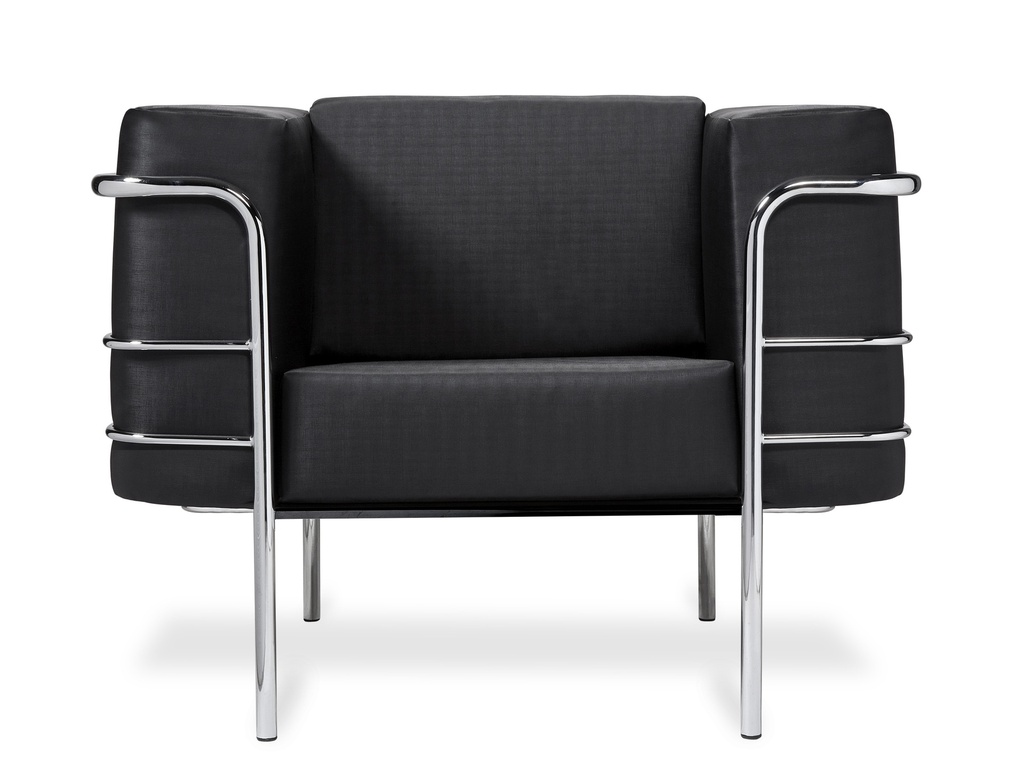 Poltrona Modelo Square Cuero Negro